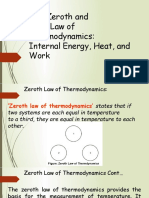 UNIT - I Zeroth and First Law of Thermodynamics