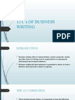 12 C's OF BUSINESS WRITING