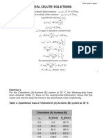 Ideal Dilute and Real Solutions