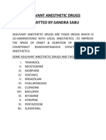 Anesthesia Adjuvant Drugs