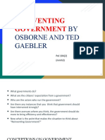 Reinventing Government by Osborne and Ted Gaebler