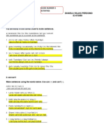 Guide Number 3 Activities: 1 Adverbs of Frequency Put The Words in The Correct Order To Make Sentences