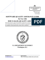 Software Quality Assurance Guide For Use With DOE O 414.1D, Quality Assurance