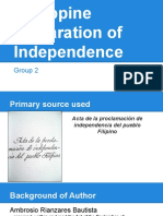 Philippine Declaration of Independence: Group 2