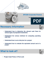 BF3326 Corporate Finance: Deciding Capital Investment