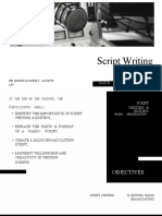 RADIO BROADCAST Script Writing Editing