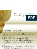 Main Terms of Treaty of Versailles