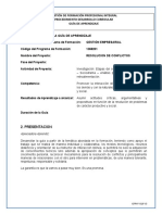 GUIA DE APRENDIZAJE No. 4 RESOLUCION DE CONFLICTOS