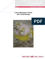 Lemon Meringue Custard With Violet Sponge