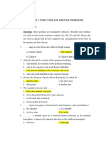 Section 2: Structure and Written Expression