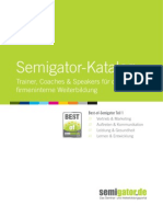 Semigator Trainerkatalog - Vertrieb, Marketing, Kommunikation, Leistung Und Entwicklung