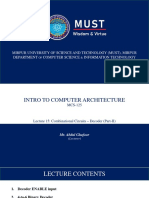 Lecture 10 Combinational Circuits Decoder Part-II