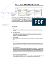 Document Analysis Worksheet Document