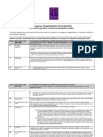 Emergency Hospitalization For Evaluation