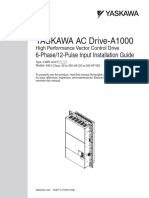 YASKAWA AC Drive-A1000: 6-Phase/12-Pulse Input Installation Guide