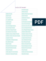 List of Maths Formulas (For All Concepts)