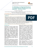 Human Resource Planning As An Important Practice To Anticipate Future Human Resource Requirements of The Organization - Literature Review