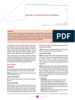 New Developments in Clinical Practice Guidelines: Invited Communication