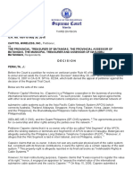 G. Capitol Wireless, Inc v. Provincial Treasurer of Batangas, G.R. No. 180110 May 30, 2016