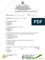 Department of Education: Instruction: Encircle The Letter of The Correct Answer