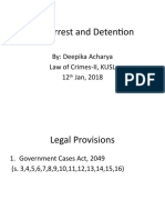 1-FIR, Arrest and Detention 