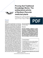 Proving That Traditional Knowledge Works: The Antibacterial Activity of Northern Peruvian Medicinal Plants