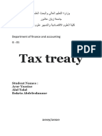 Tax Treaty: Department of Finance and Accounting G: 01