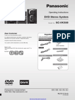 DVD Stereo System SC-VKX60: Operating Instructions