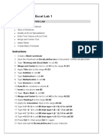 ASSIGNMENT - Excel Lab 1