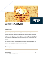 PopinJoes Website Analysis PDF