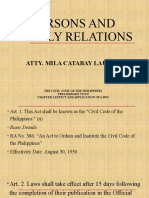 Persons and Family Relations: Atty. Mila Catabay Lauigan