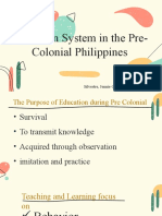 Education System in The Pre-Colonial Philippines: Silvestre, Jennie C