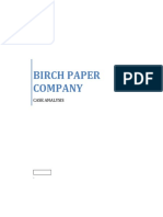 Birch Paper Company: Case Analysis