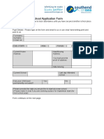 In-Year Primary School Application Form: Section 1