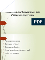 Corruption and Governance: The Philippine Experience