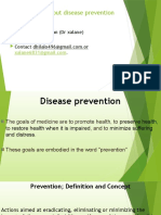 Presentation About Disease Prevention: DR Ahmed Ali Hasan (DR Xalane)