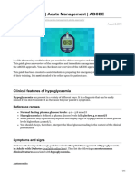 Hypoglycaemia Acute Management ABCDE