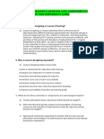 Lesson 2: Designing Lessons and Assessments in The Different Ldms