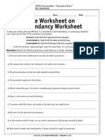 The Worksheet On Redundancy Worksheet: Scholastic Scope