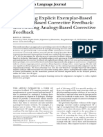 Comparing Explicit Exemplar-Based