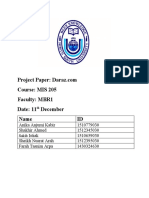 Course: MIS 205 Faculty: MBR1 Date: 11 December Name ID