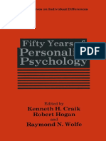 (Perspectives On Individual Differences) Kenneth H. Craik (Auth.), Kenneth H. Craik, Robert Hogan, Raymond N. Wolfe (Eds.) - Fifty Years of Personality Psychology-Springer US (1993) PDF