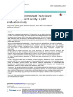 Applying Interprofessional Team-Based Learning in Patient Safety: A Pilot Evaluation Study