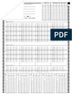 SAT Original Answer Sheet