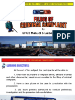 Filing of Criminal Complaint
