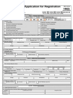 Application For Registration: Republic of The Philippines BIR Form No. Department of Finance Bureau of Internal Revenue