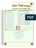 Elementary Exercises To The Irregular Verbs