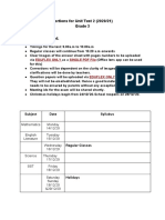 Portions For Unit Test 2 (2020/21) Grade 3: Asa (Office Lens App Can Be Used