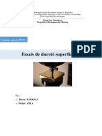 Compte Rendu Essai de Durete PDF