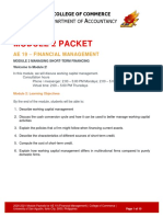 Module 2 Packet: AE 19 - Financial Management